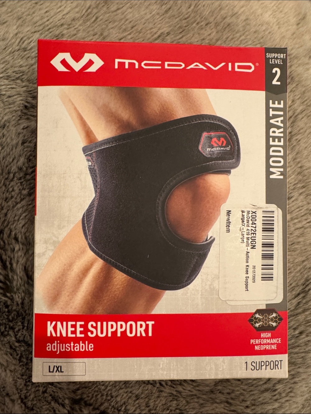 Unisex Mcdavid Neoprene Adjustable Knee Supoort - size L/XL - New in Box